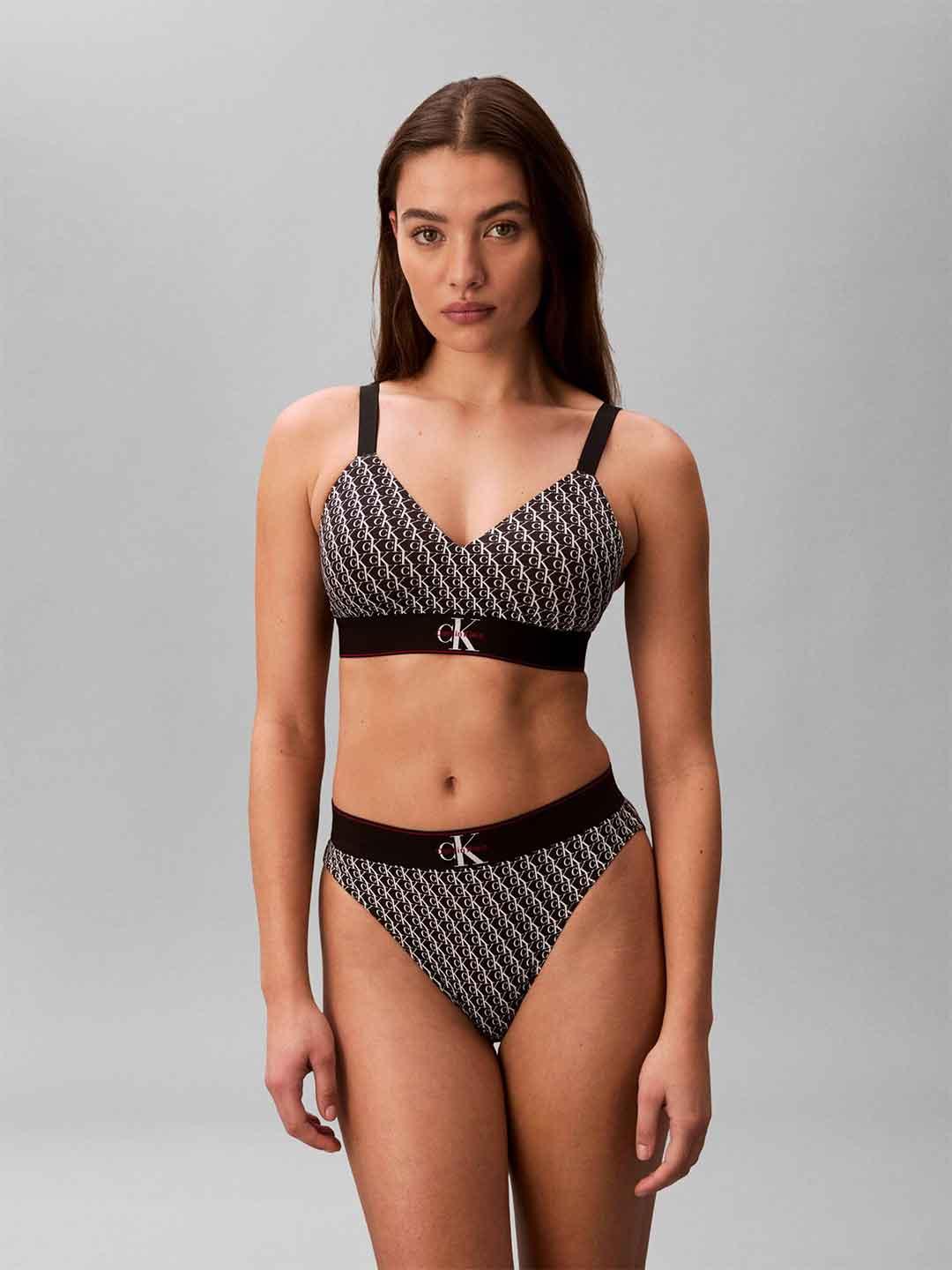 Calvin Klein top nero logato LV00QF8877 NERO CALVIN KLEIN 