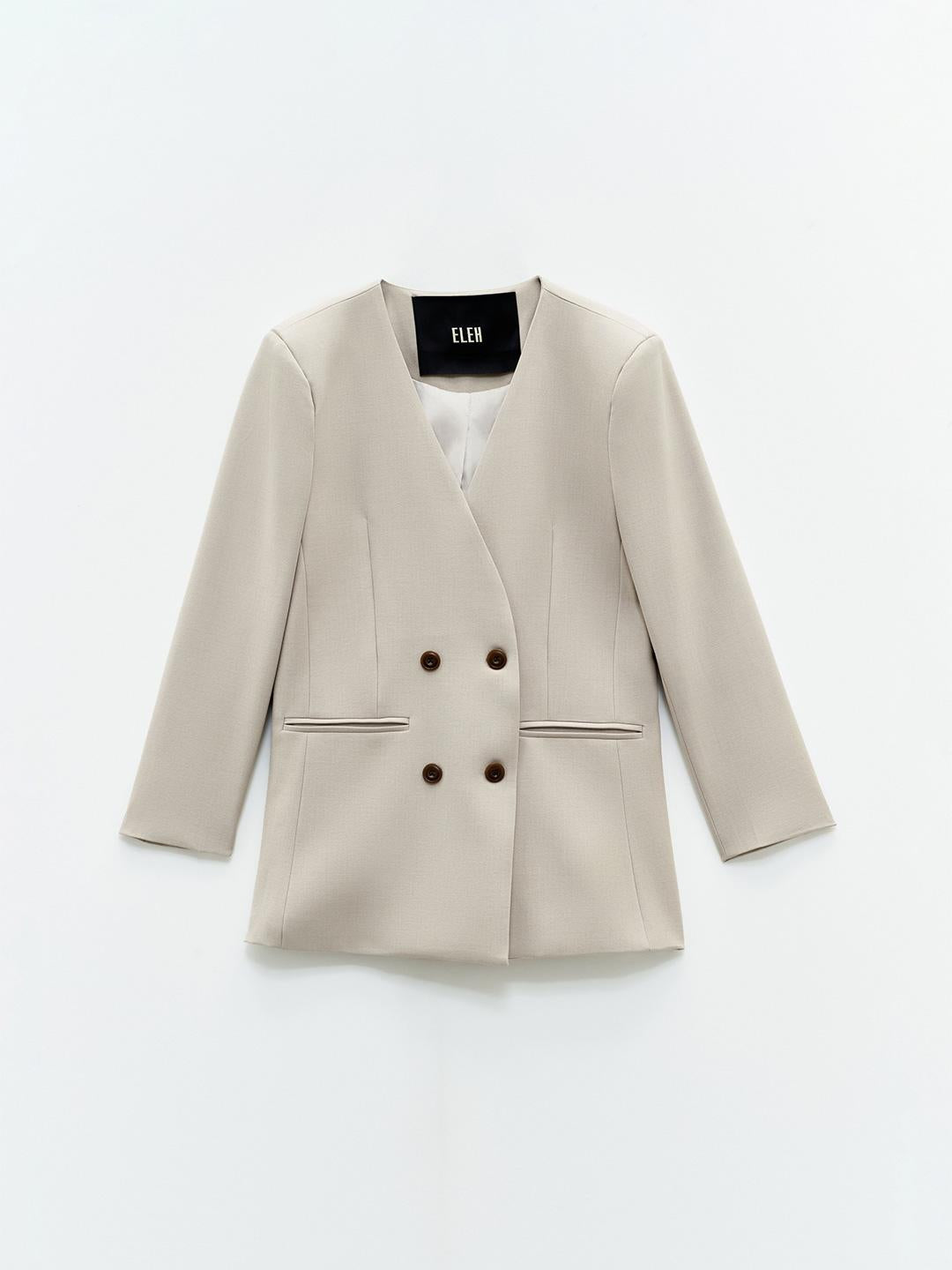Eleh giacca beige doppio petto 0081 BEIGE ELEH 