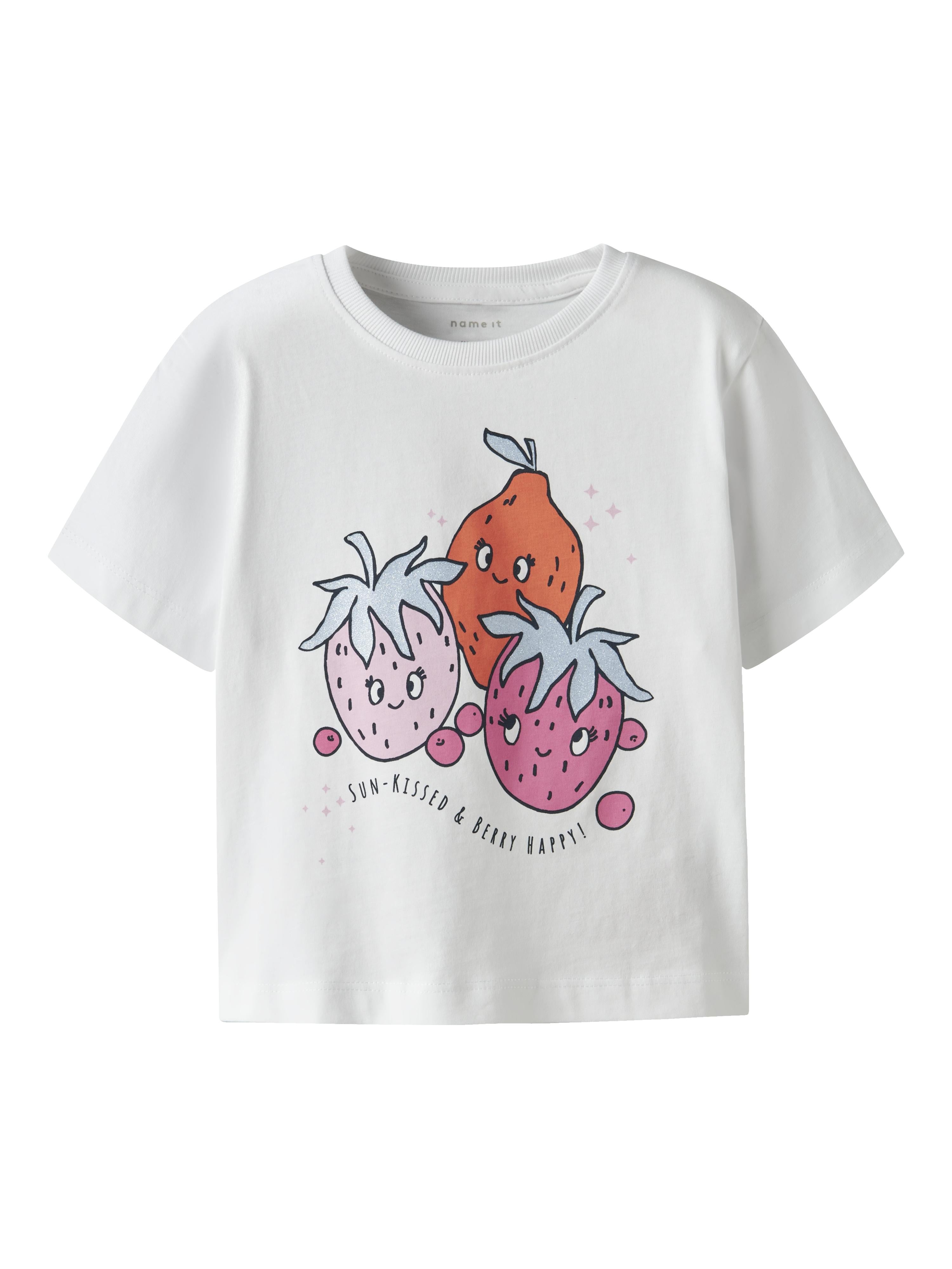 Name It t-shirt kids bianco con stampa fragole 13238066 BIANCO NAME IT 