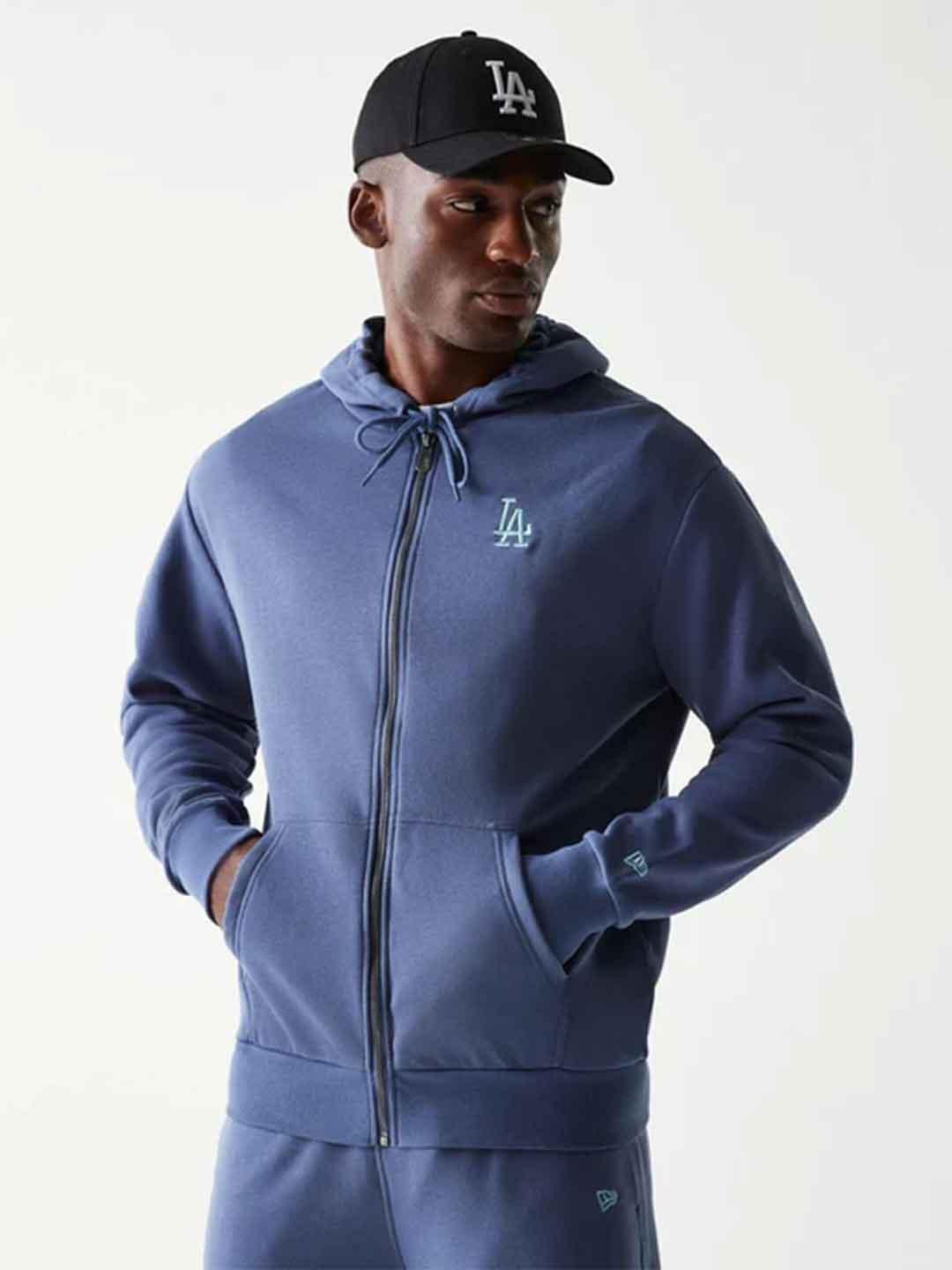 New Era felpa blu LA con zip 60684466 BLU NEW ERA 