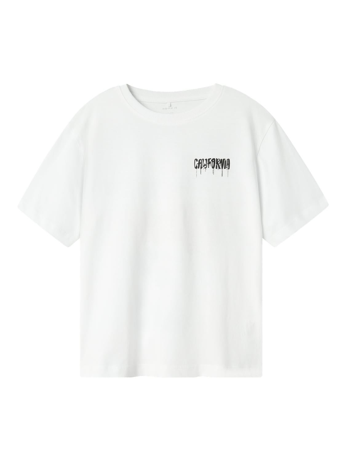 Name It t-shirt kids bianco con palme 13240436P BIANCO NAME IT 