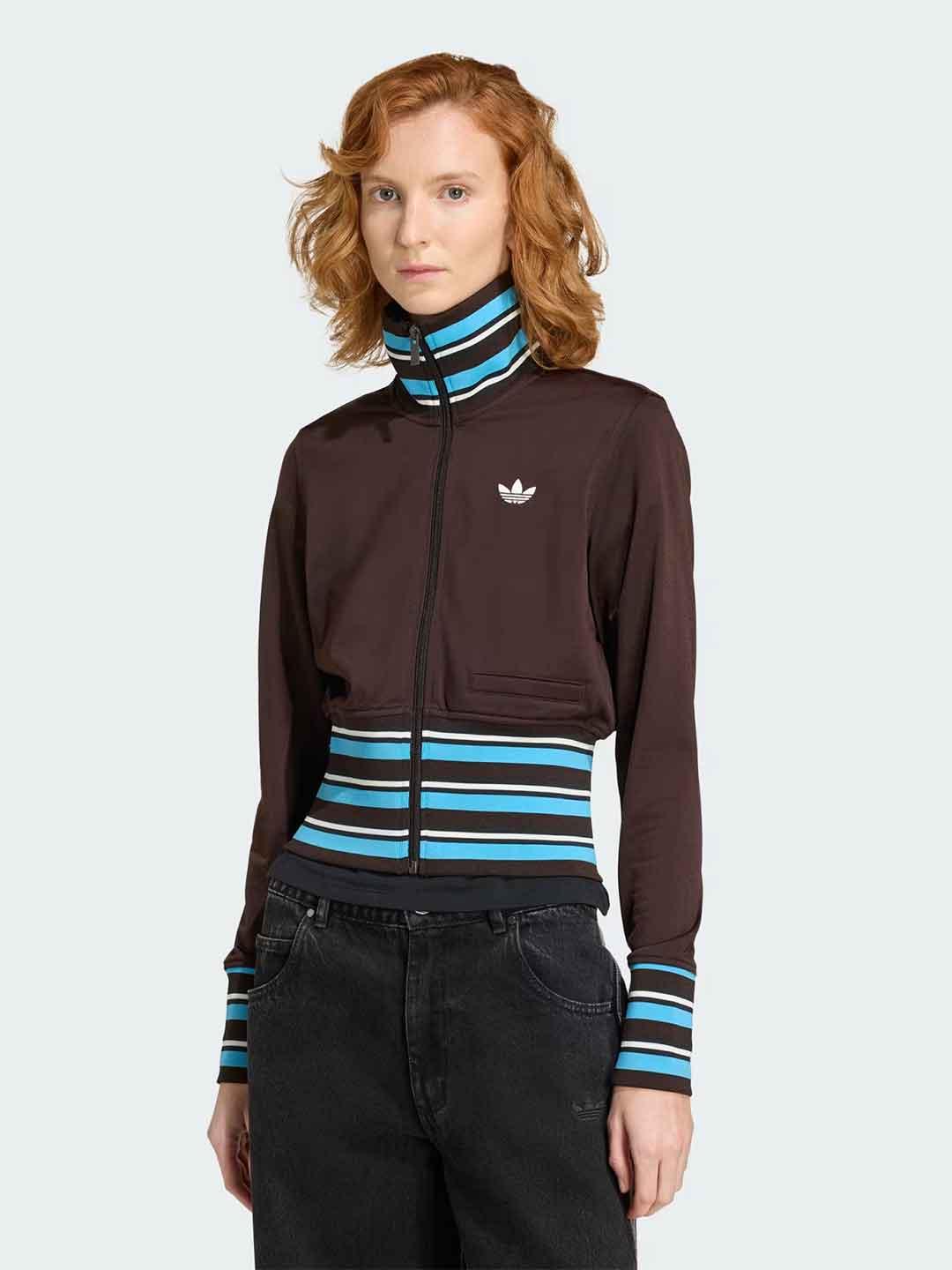 Adidas Vintage TT felpa marrone KW2084 MARRONE ADIDAS 