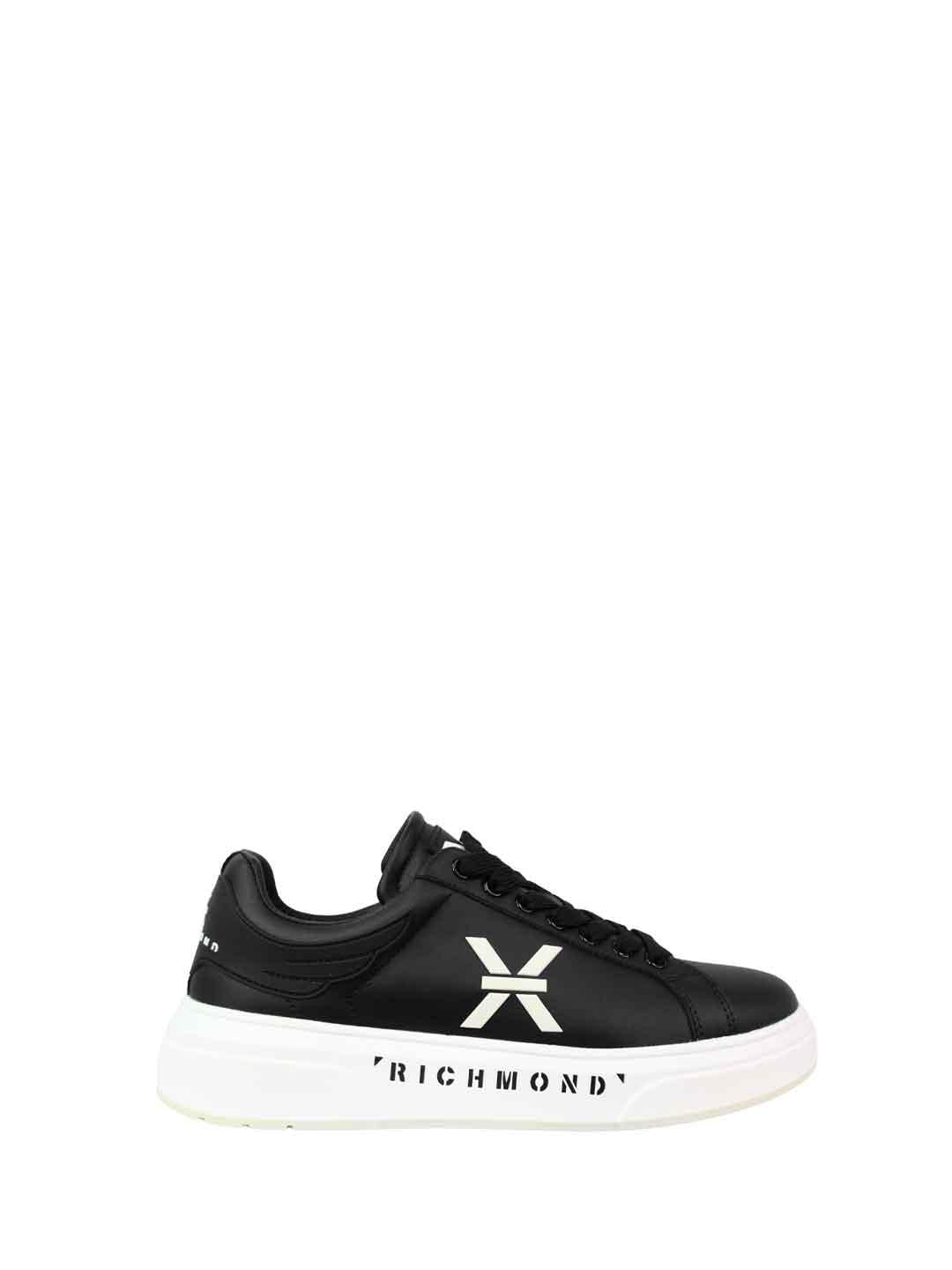 John Richmond 29103 CPB sneakers nero con logo bianco 29103 CP B NERO JOHN RICHMOND 