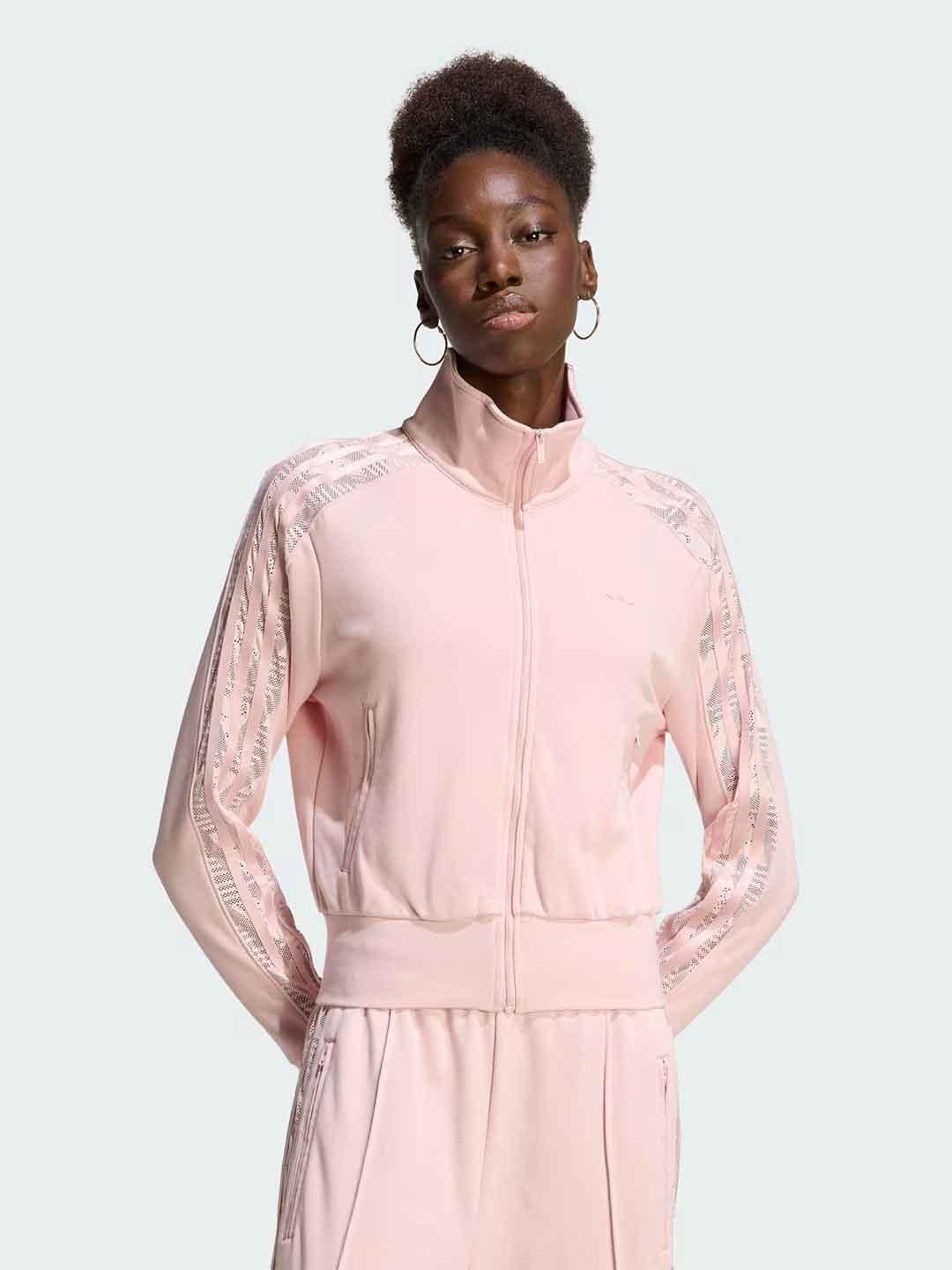 Adidas Firebird felpa rosa con bande ricamate KC6450 ROSA ADIDAS 