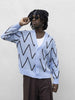 Tokyo cardigan azzurro e marrone
