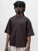 Present Day  t-shirt marrone con cuciture