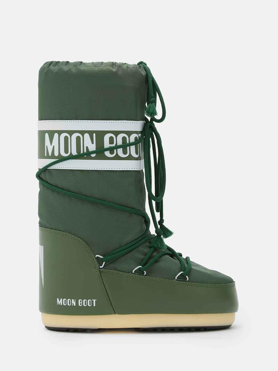 Moon Boot Icon Low stivale verde in nylon 1400440 VERDE MOON BOOT 