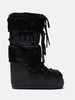 Moon Boot Icon stivale nero con pelliccia