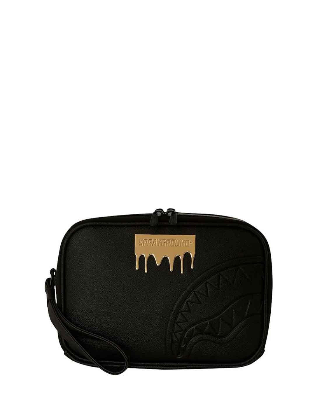 Sprayground Gold Brick borsello nero con targhetta 910B9043NSZ NERO SPRAYGROUND 