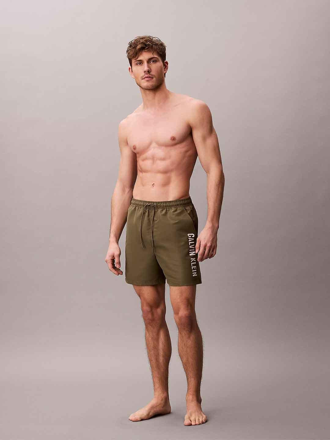 Calvin Klein costume verde con logo bianco LV00N61047 PLI VERDE CALVIN KLEIN 