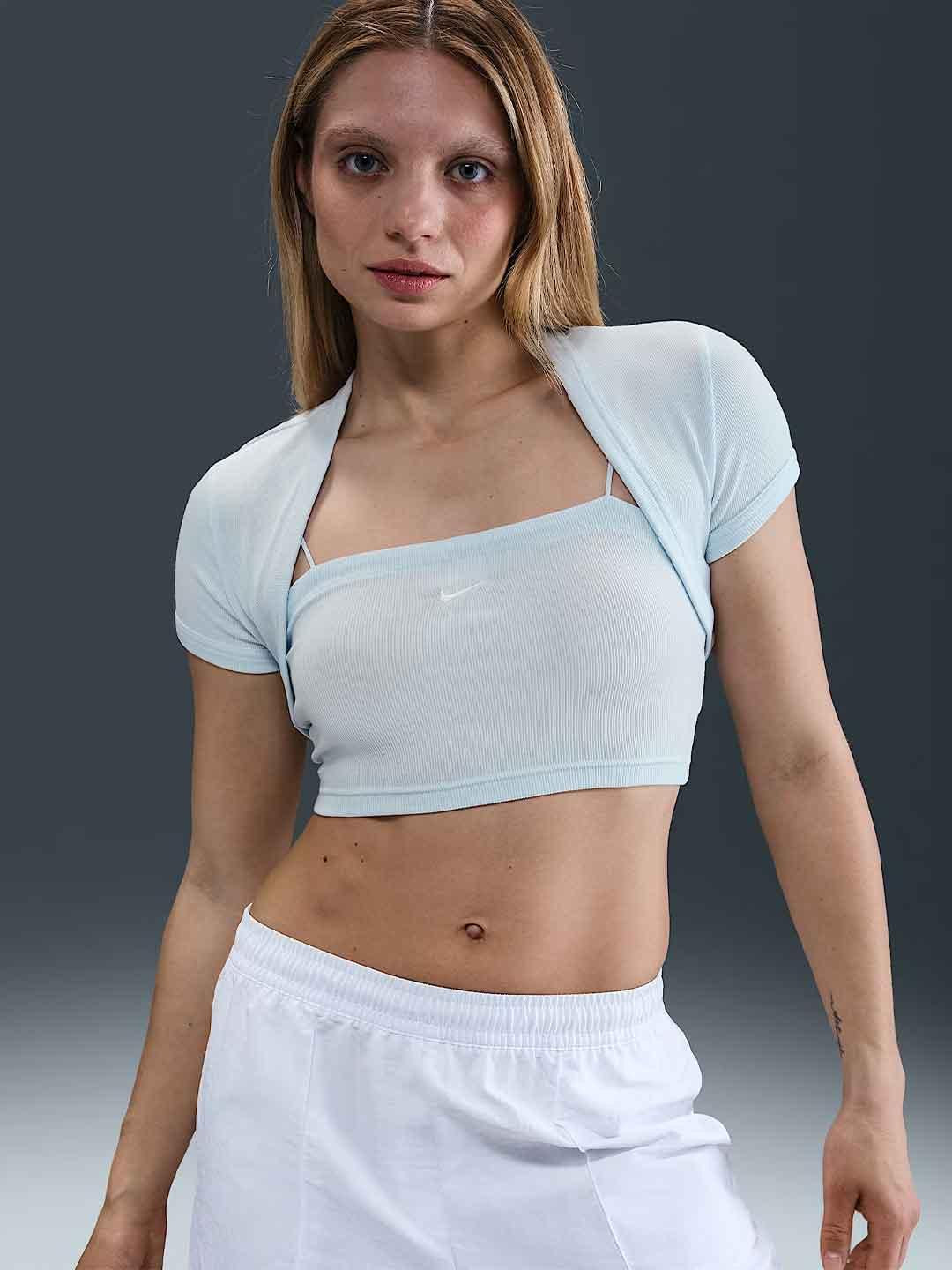 Nike Chill Knit top celeste con coprispalle 2 pezzi HJ1299-423 CELESTE NIKE 