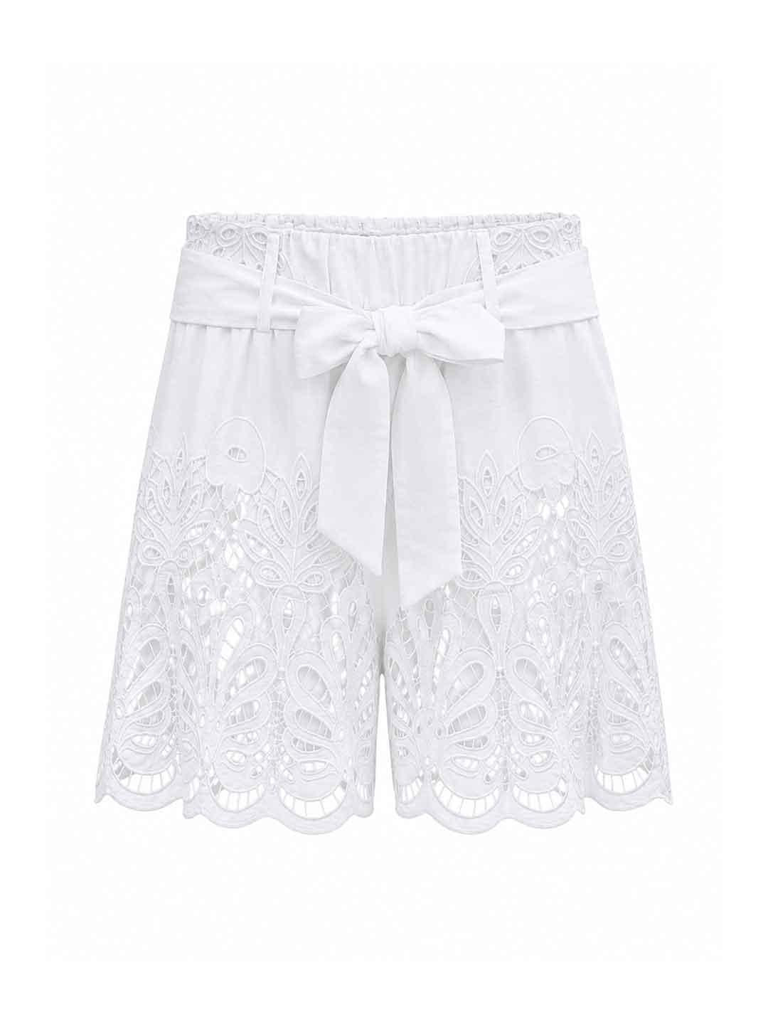 Tensione In bermuda bianco traforato S26PF42 BIANCO TENSIONE IN 
