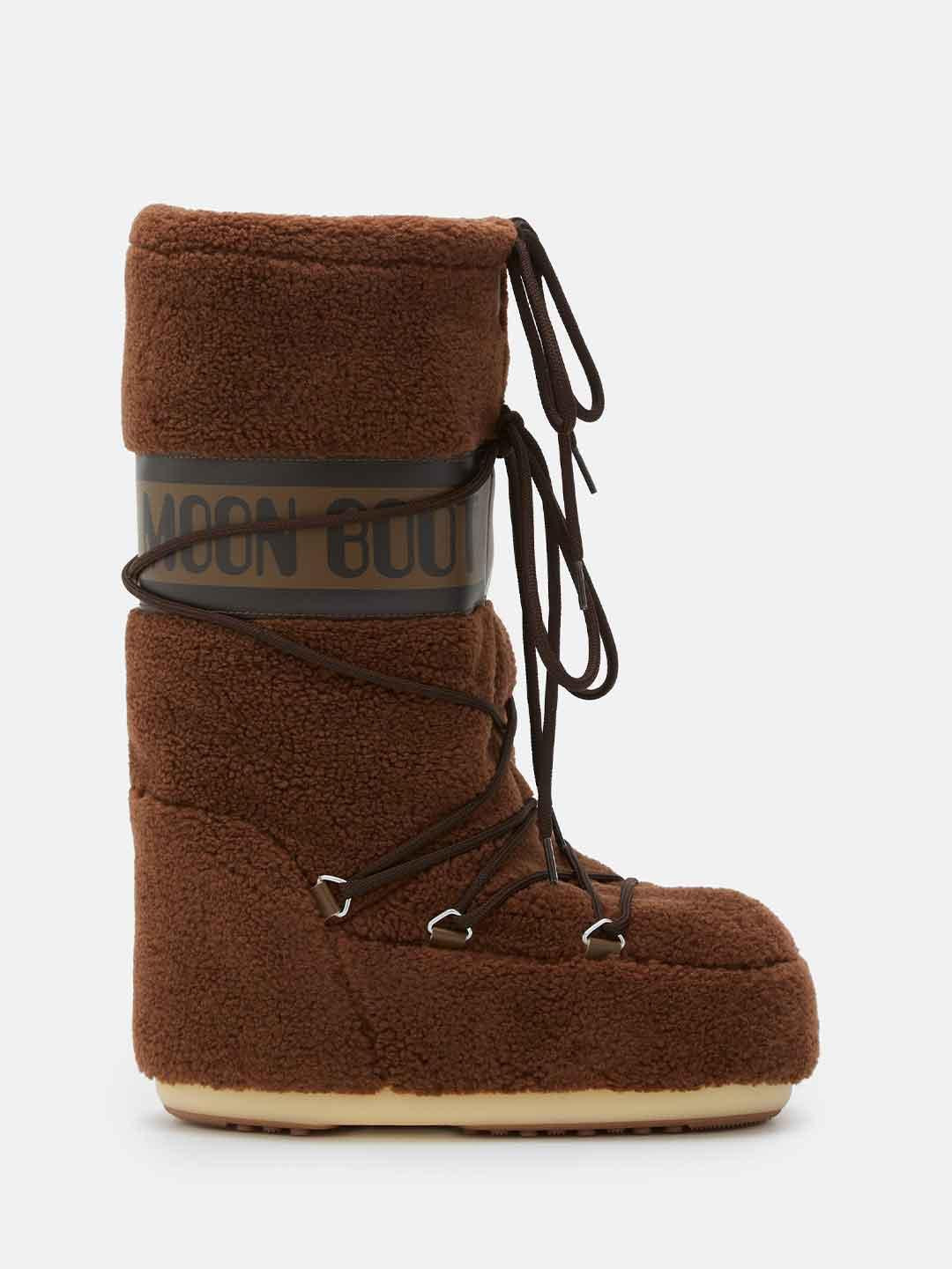 Moon Boot Icon stivale marrone in teddy 1403080 MARRONE MOON BOOT 