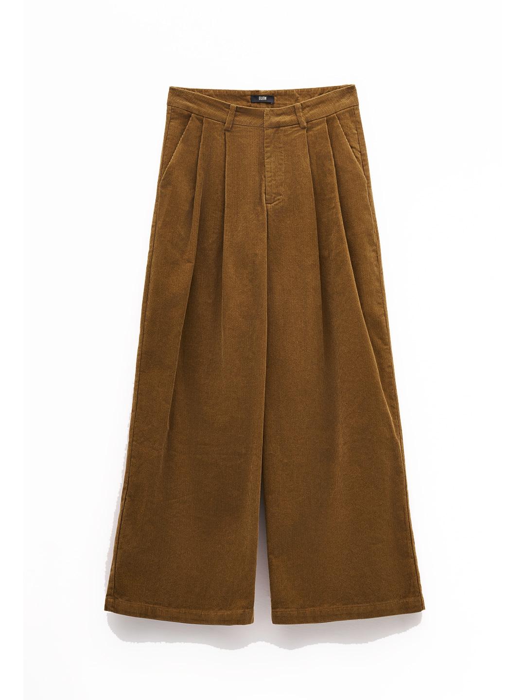 Eleh pantalone marrone in velluto E00265 MARRONE ELEH 