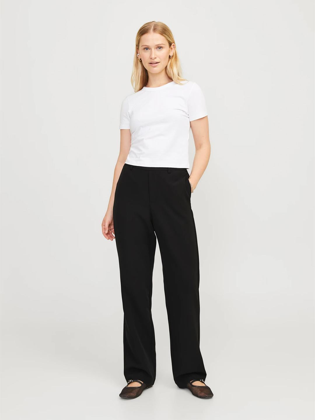 JJXX Petra pantaloni nero basic relaxed fit 12259119 NERO JJXX 