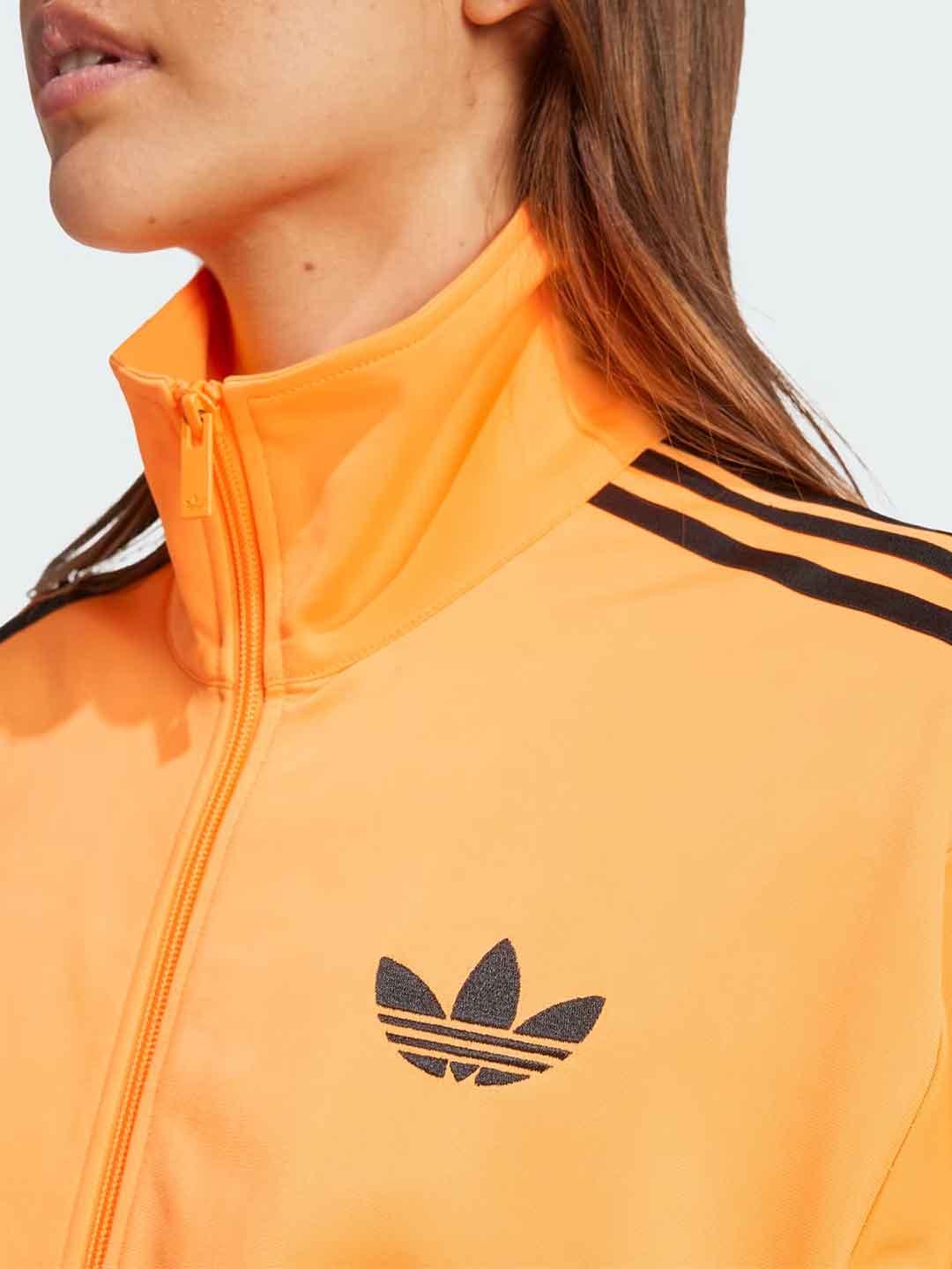 Adidas Adicolor felpa arancio con zip - Main Image