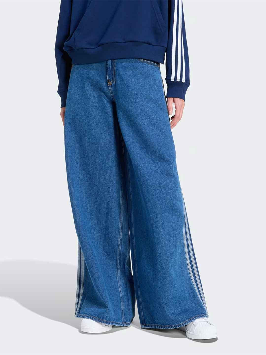 Adidas jeans blu a palazzo KD2906 BLU ADIDAS 