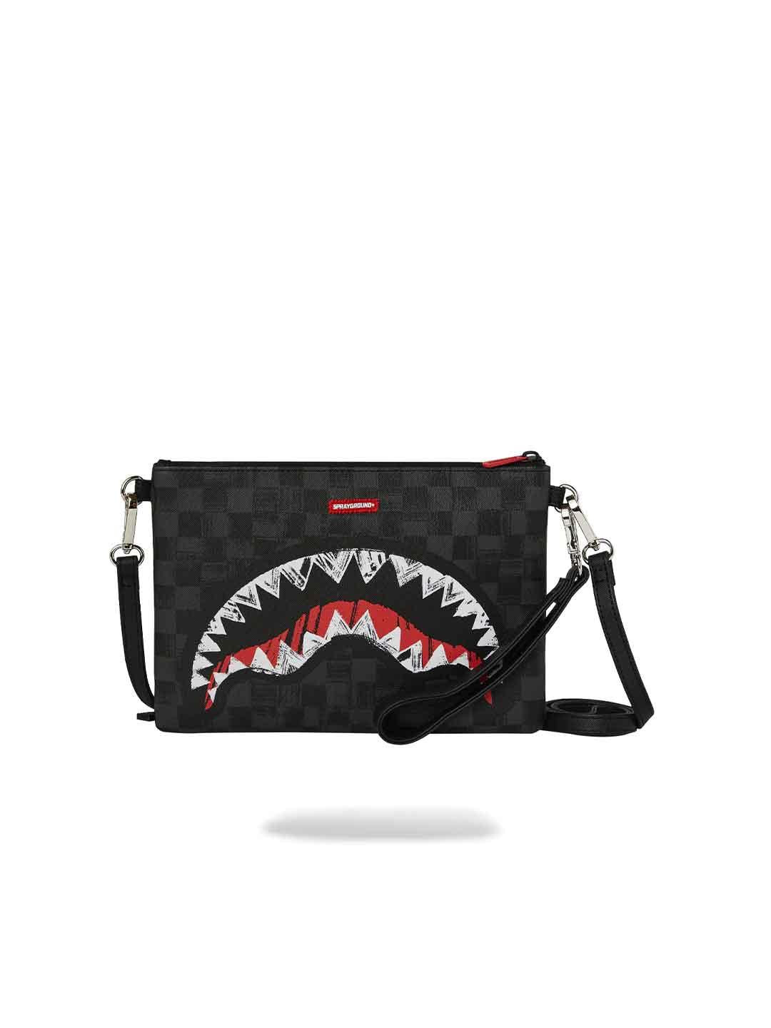 Sprayground Scribble Shark pochette nero 910B8229NSZ NERO SPRAYGROUND 