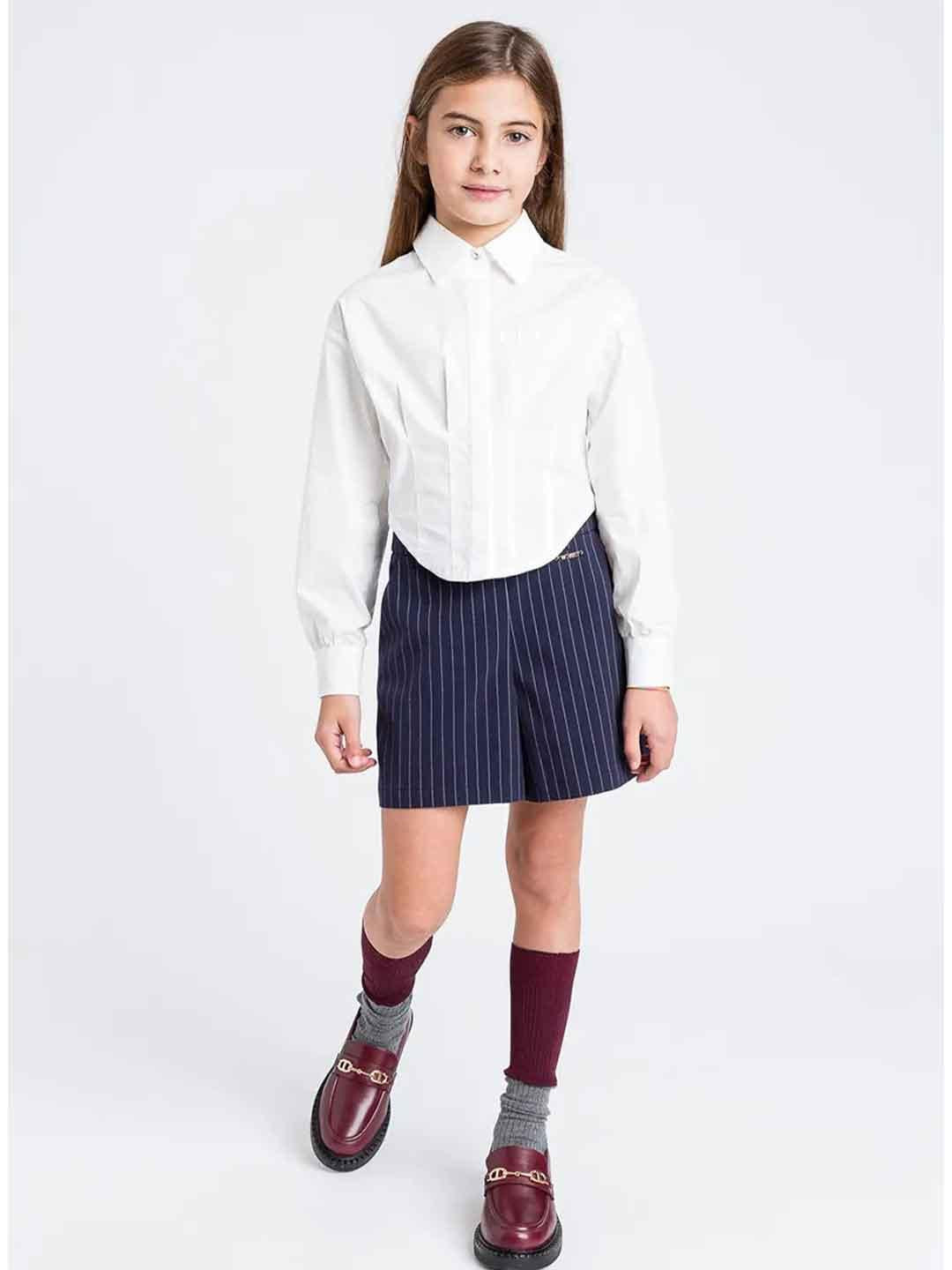 Twinset camicia kids bianca crop 252GJ2300 BIANCO TWINSET 