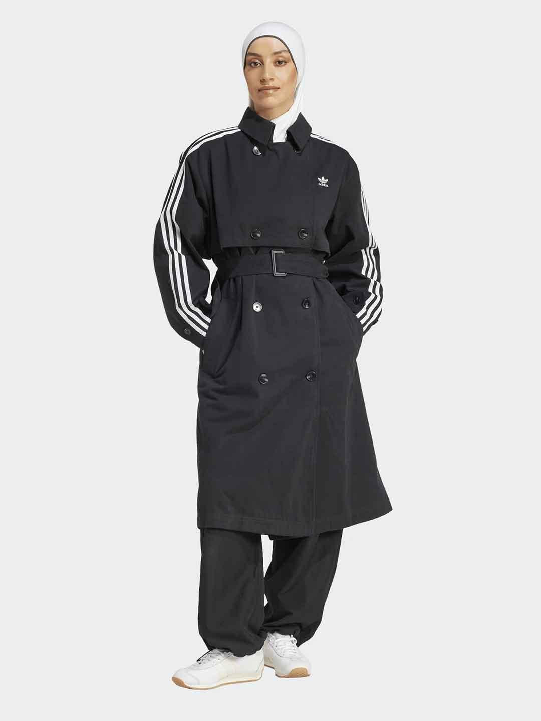 Adidas trench nero lungo IZ0381 NERO ADIDAS 