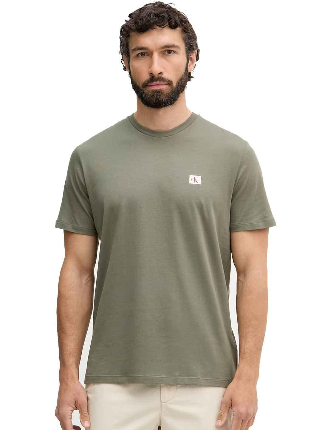 Calvin Klein t-shirt verde con logo rosso LV04RC272G VERDE CALVIN KLEIN 