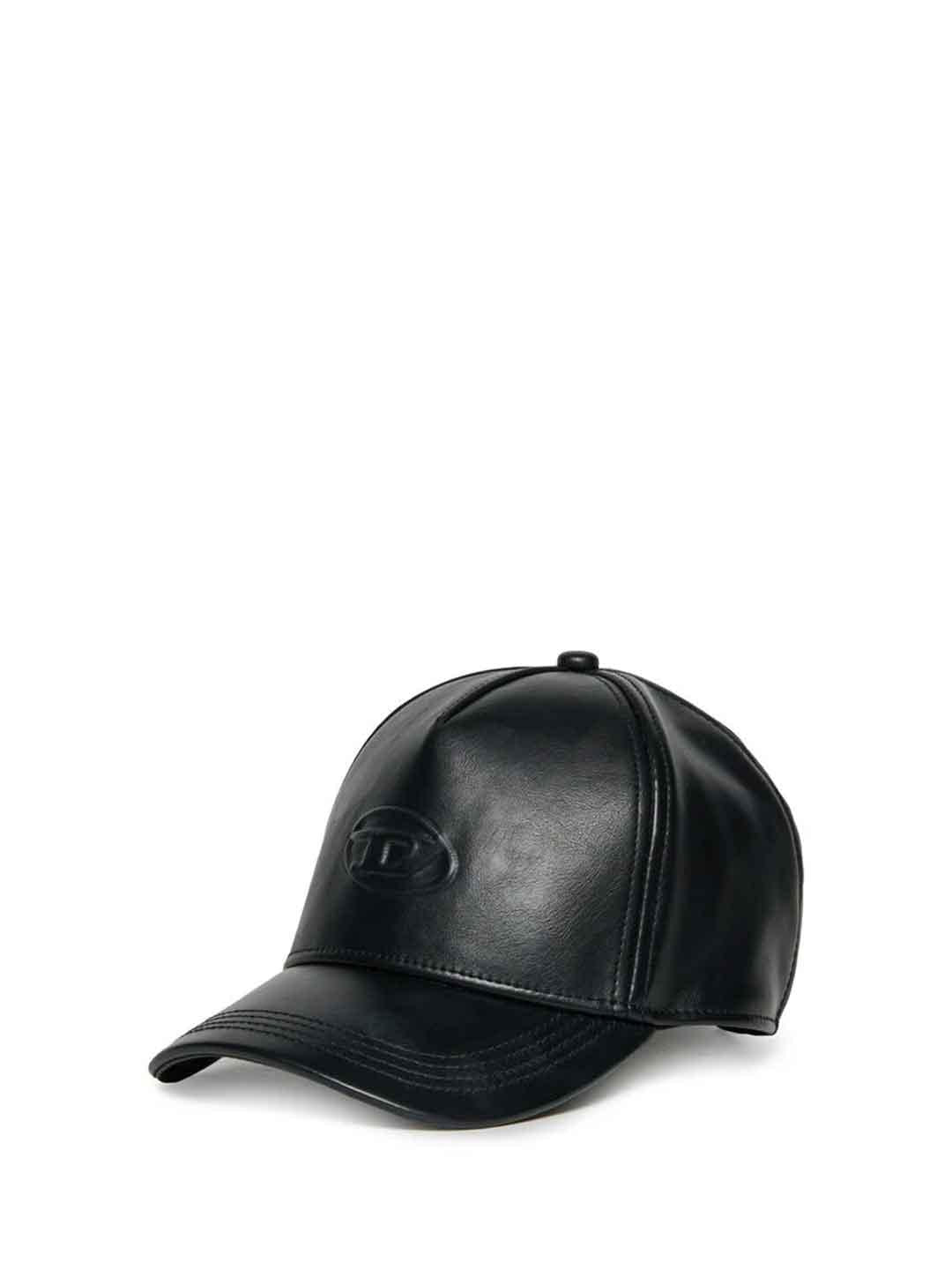 Diesel Frelva cappello nero in pelle J02520 KXBLR NERO DIESEL 