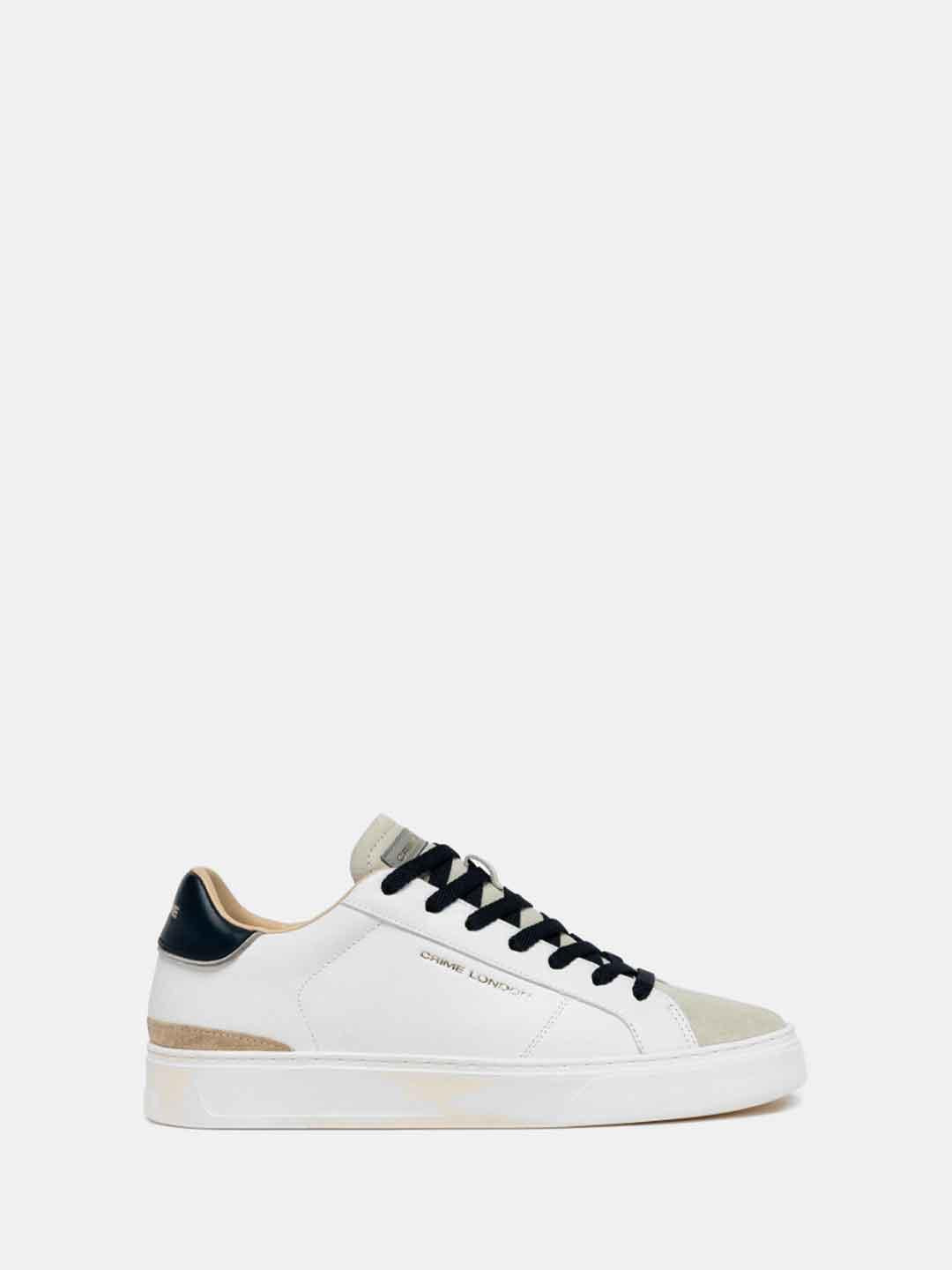 Crime Blade sneakers bianco con tab blu 19700 BIANCO CRIME 