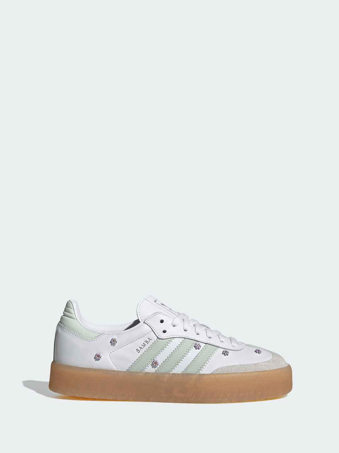 Adidas Sambae W sneakers bianco con fiori<BR/> JS3954 BIANCO ADIDAS 