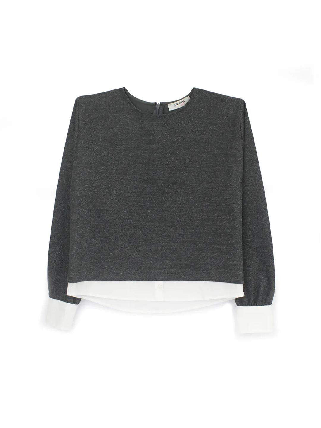 Vicolo maglia kids grigio con glitter 3141M00101 GRIGIO VICOLO 