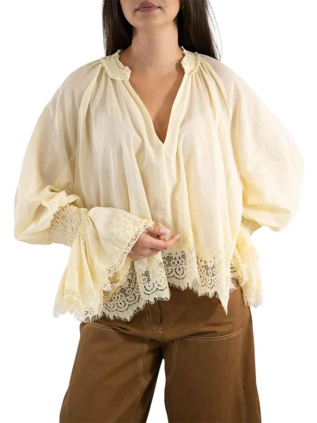 Tensione In camicia giallo con pizzo S26C181 GIALLO TENSIONE IN 