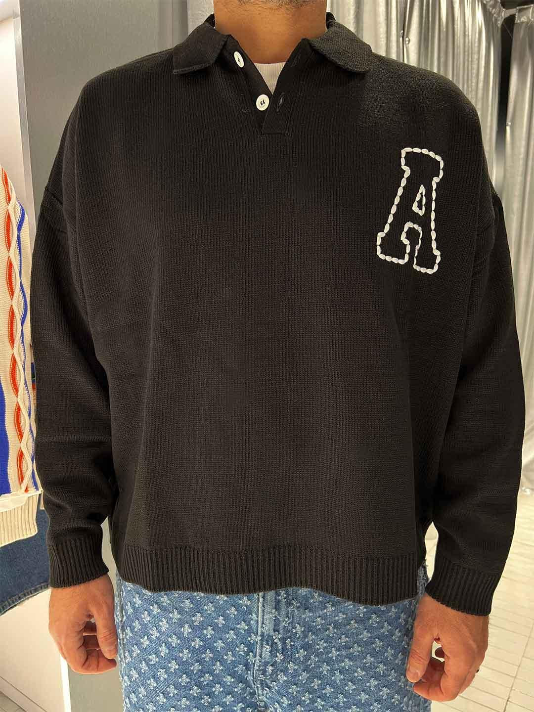 All or Nothing polo nero con ricamo TAYLOR RICAMO NERO ALL OR NOTHING 