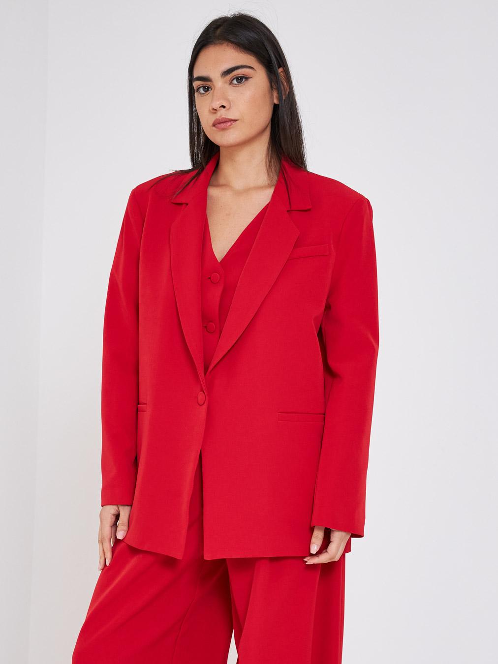 Kostumn blazer rosso over KI2338 ROSSO KOSTUMN 