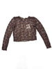 Motel top marrone con paillettes