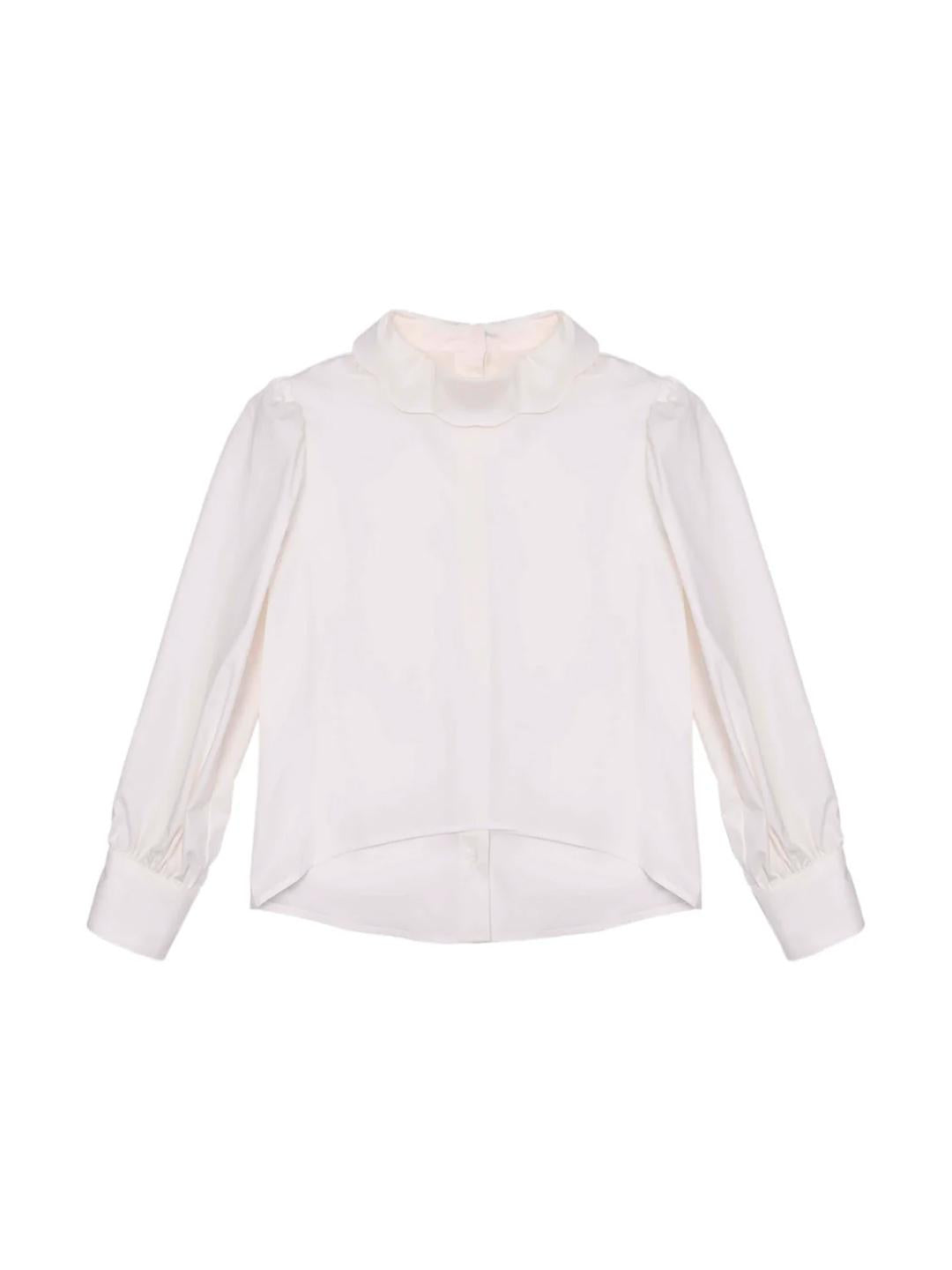 Vicolo camicia kids bianco con bottoni sul retro 3141C00070 BIANCO VICOLO 