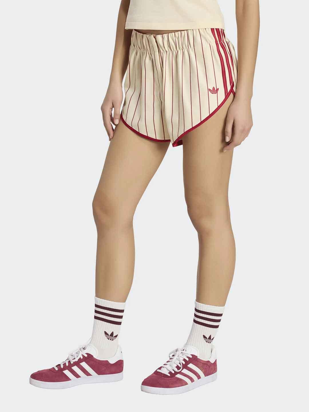 Adidas Pinstripe Firebird shorts beige a righe KR9553 BEIGE ADIDAS 