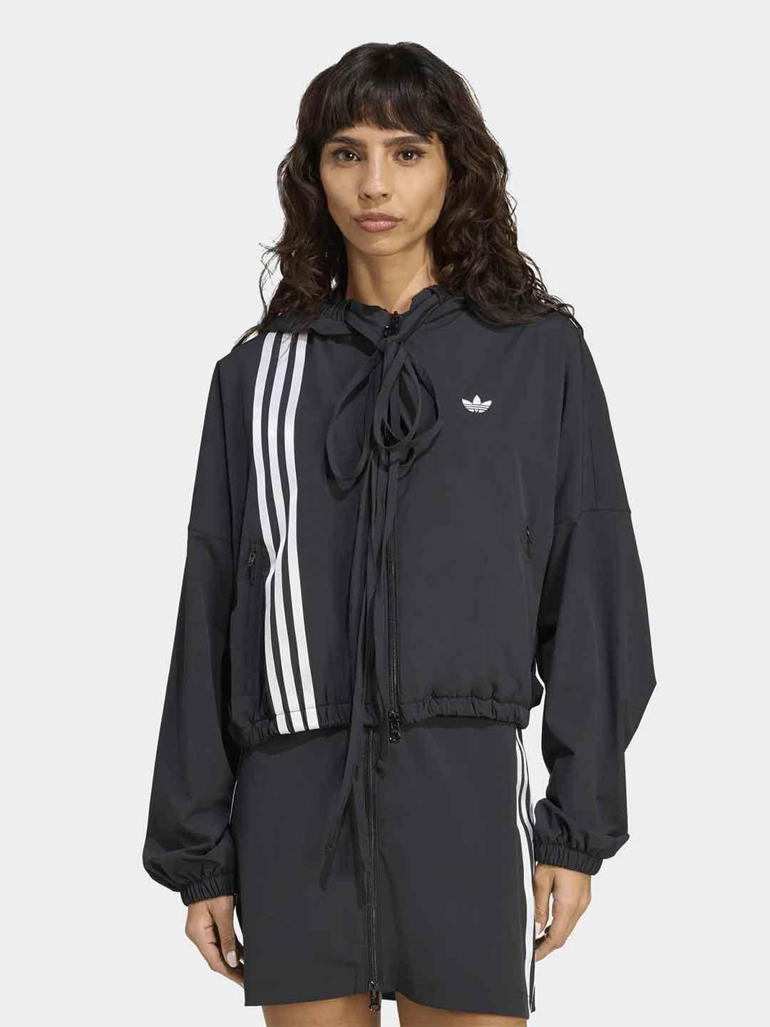Adidas felpa nero con zip JX2698 NERO ADIDAS 