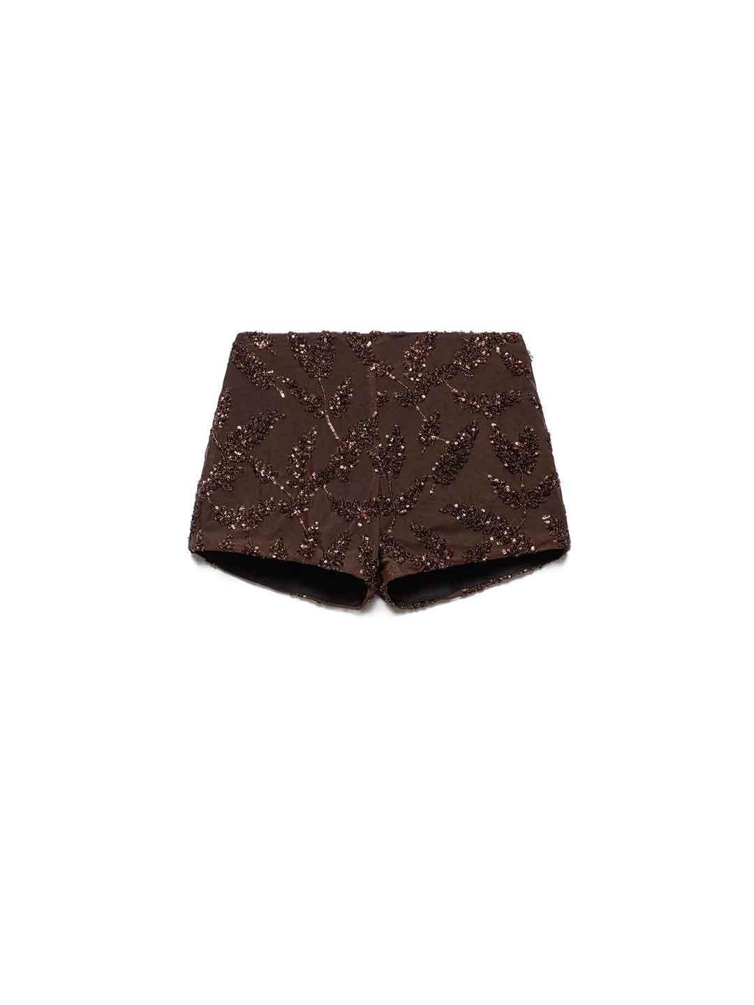 Aniye By Uma shorts marrone con paillettes 185178 MARRONE ANIYE BY 
