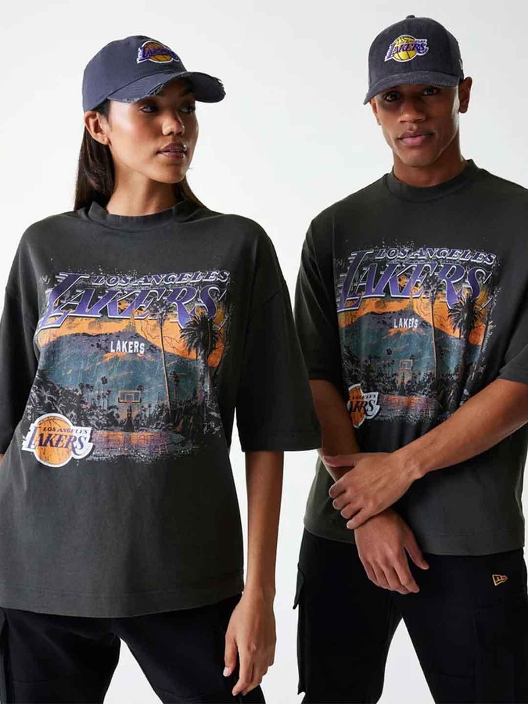 New Era t-shirt grigio Lakers 60684346 GRIGIO NEW ERA 