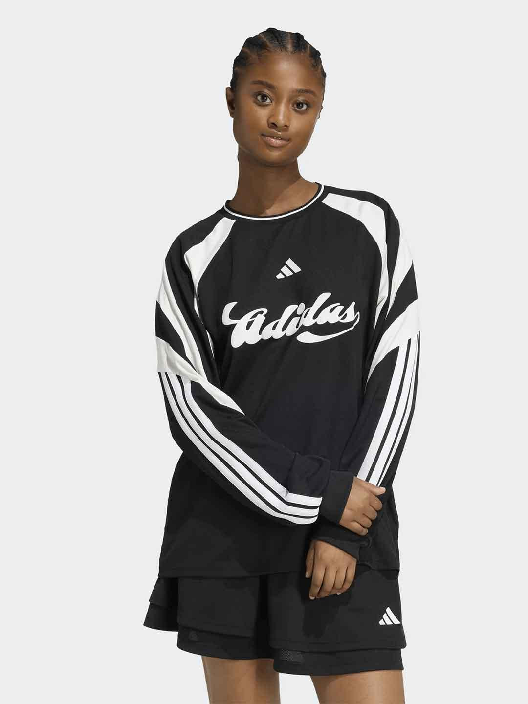 Adidas t-shirt nero manica lunga JY7638 NERO ADIDAS 