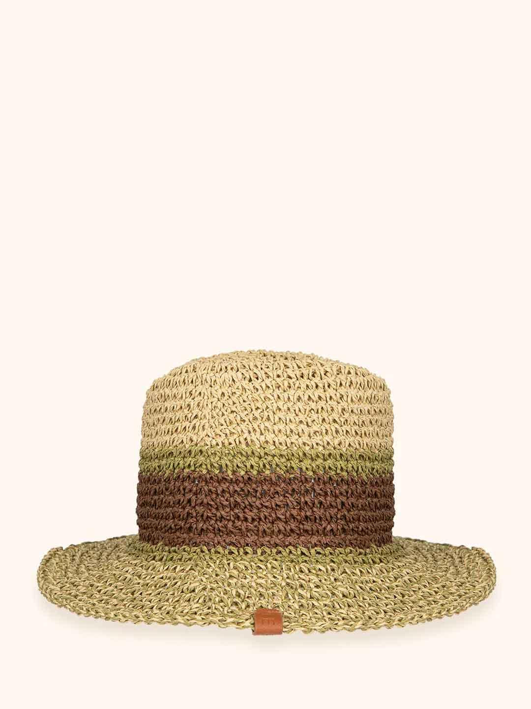 Me Fui cappello beige a righe MA26-SW0220BG BEIGE ME FUI 