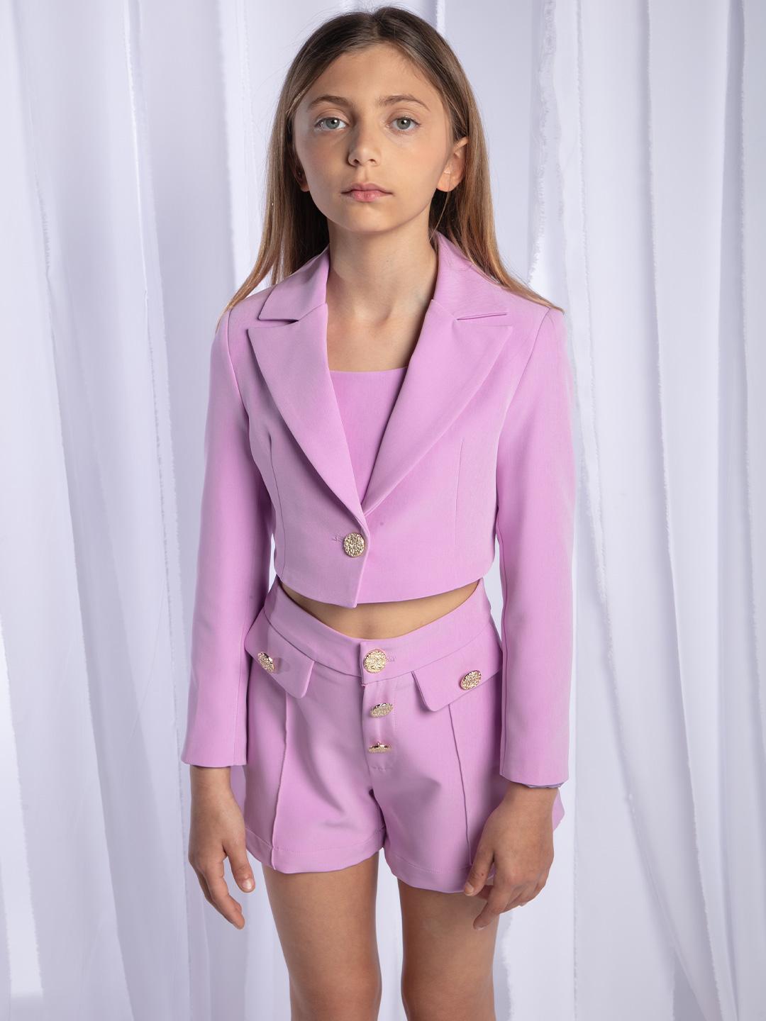 Fun & Fun giacca kids lilla crop FNCJJK16359 LILLA FUN & FUN 
