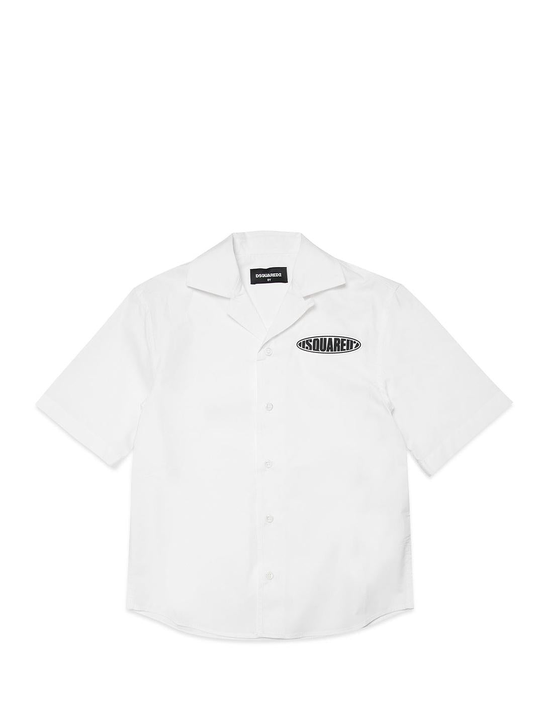 Dsquared 2 camicia kids bianco con logo DQ2119 D007D BIANCO DSQUARED 2 