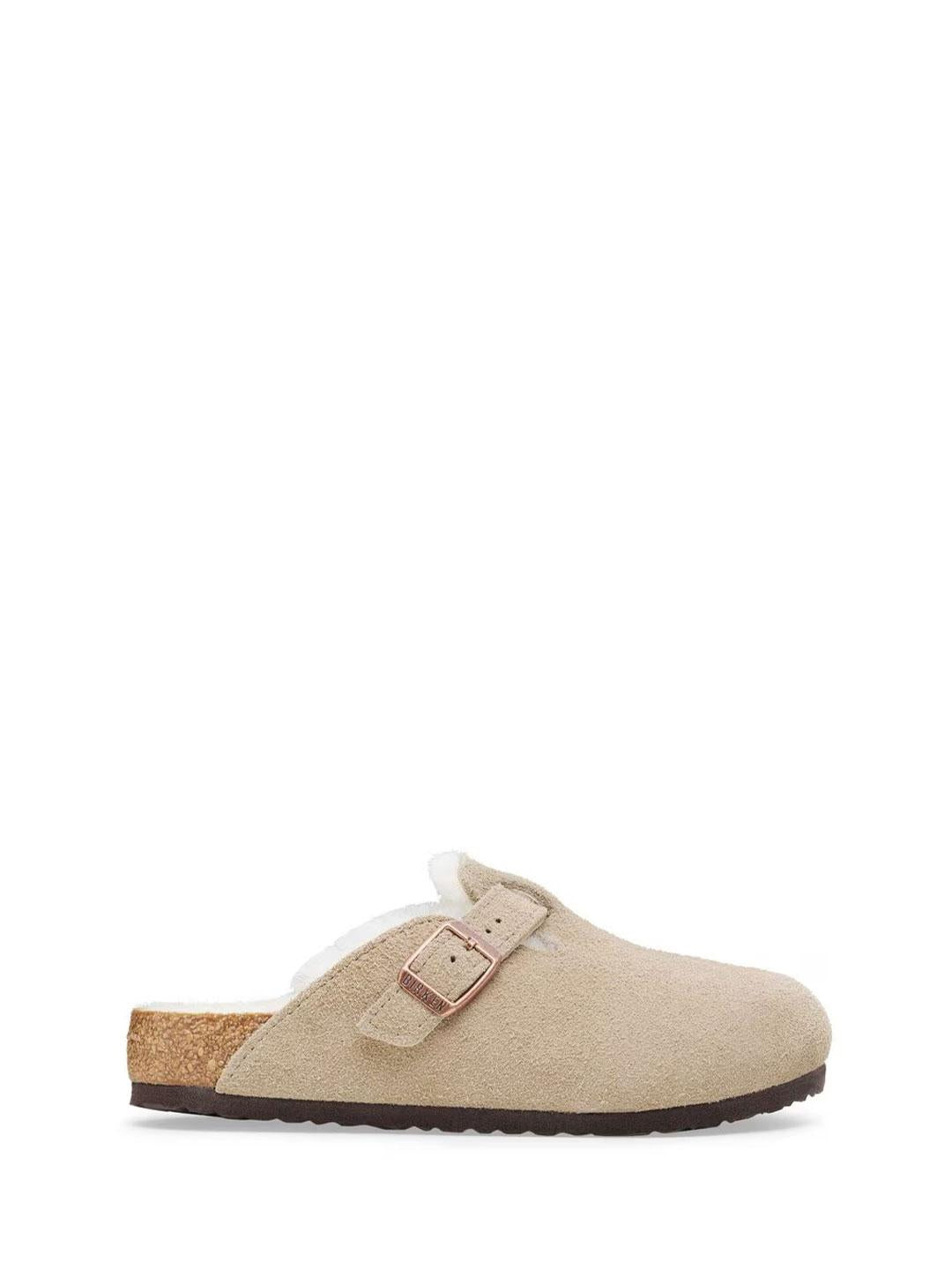 Birkenstock Boston sabot  kids beige con pelliccia 1030480 BEIGE BIRKENSTOCK 
