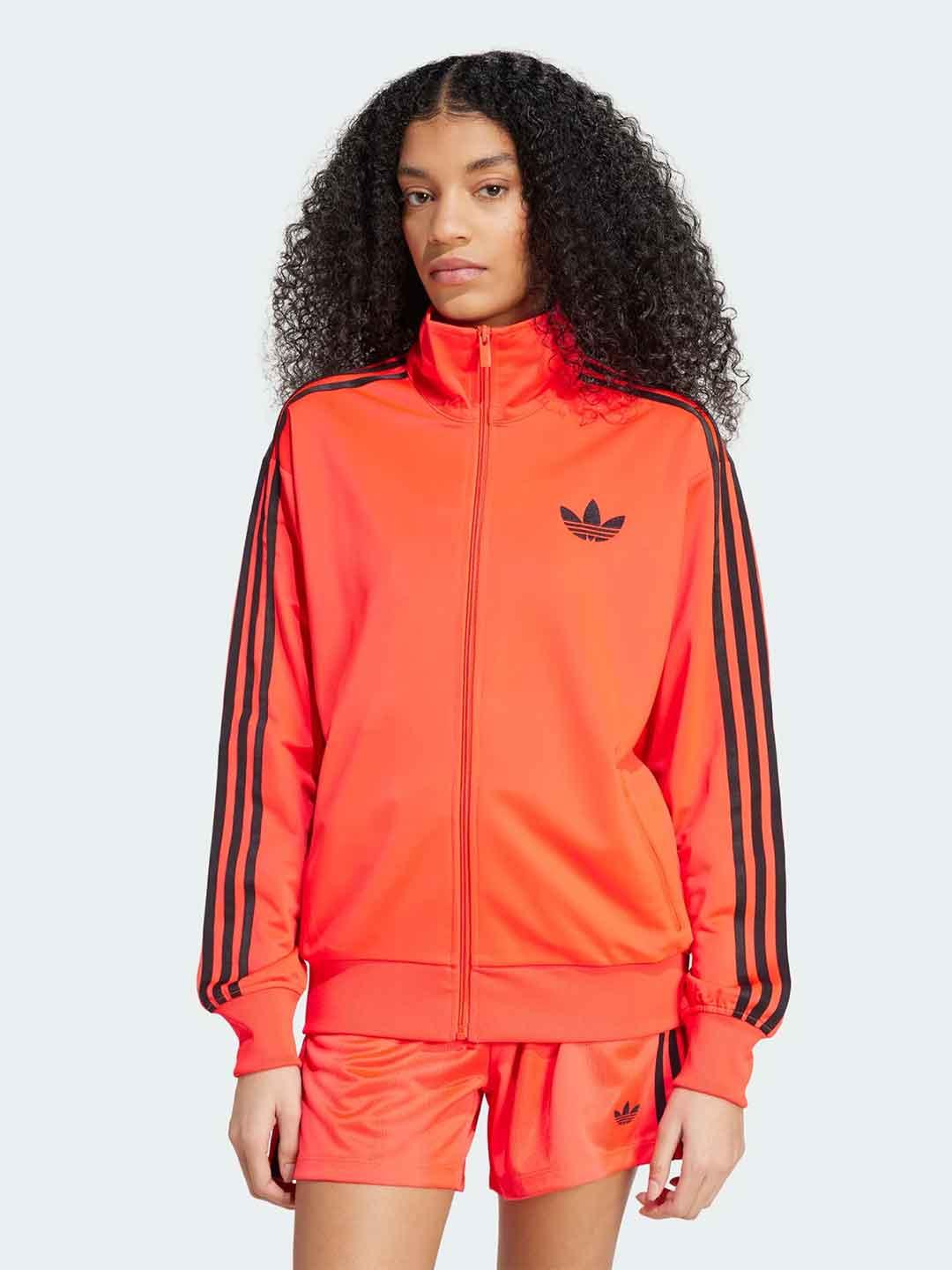 Adidas felpa rosso fluo con zip JW3663 ROSSO ADIDAS 