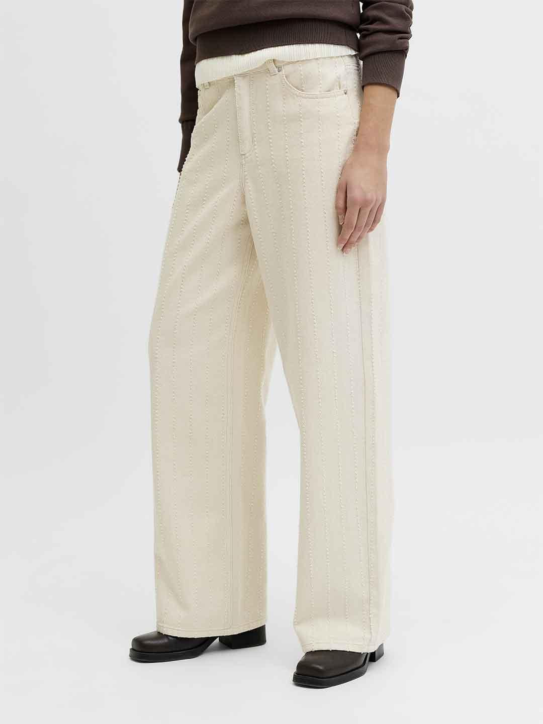 JJXX Zoe pantalone panna gamba larga 12292108 PANNA JJXX 