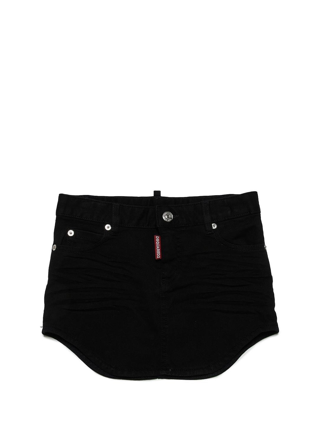 Dsquared 2 gonna kids nero con fondo asimmetrico DQ2125 D0A6U NERO DSQUARED 2 