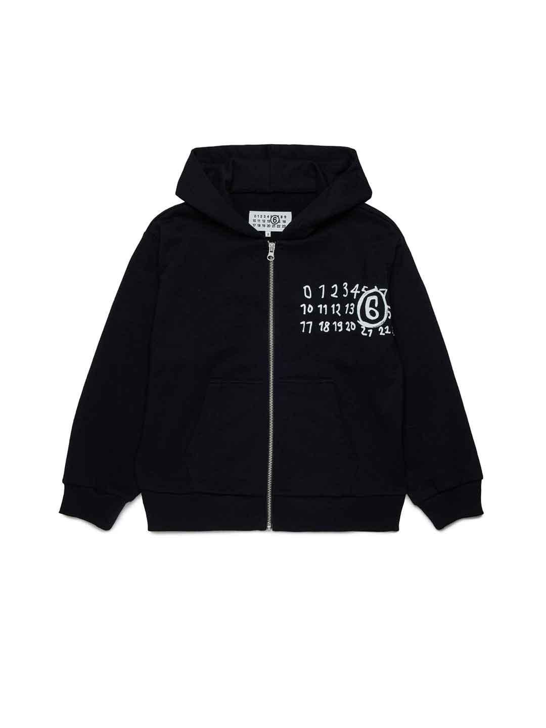 Maison Margiela felpa nero con zip M60872 MM02X NERO MAISON MARGIELA 