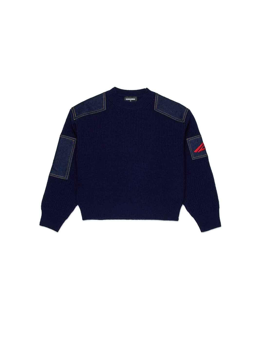 Dsquared 2 maglione blu in jeans DQ3132 D0AAZ BLU DSQUARED 2 