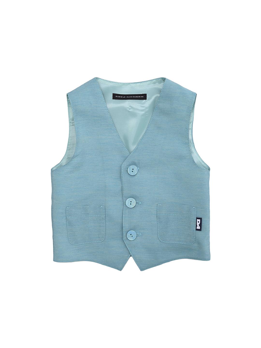 Daniele Alessandrini gilet kids verde con bottoni 1296B00018 VERDE DANIELE ALESSANDRINI 