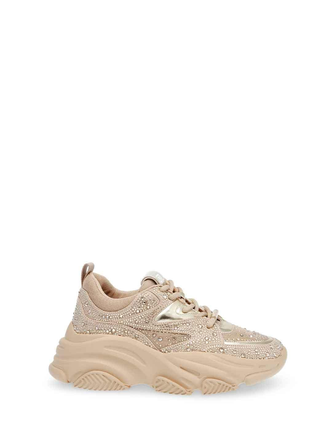 Steve Madden Privy sneakers beige con strass PRIVY BEIGE STEVE MADDEN 